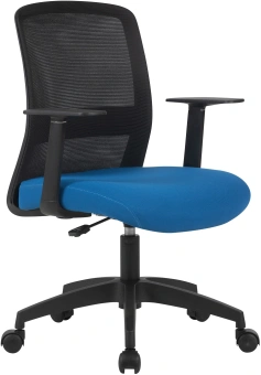 Кресло Cactus CS-MC333-BKBL черный сиденье темно-синий сетка/ткань низк.спин. крестов. пластик пластик черный - купить недорого с доставкой в интернет-магазине