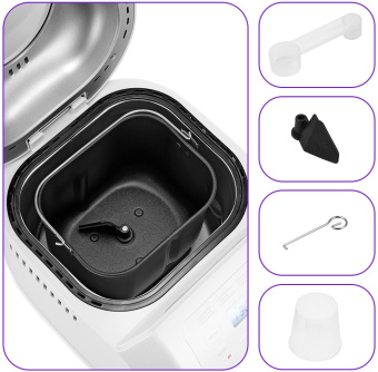 Хлебопечь Kitfort КТ-312 550Вт белый - купить недорого с доставкой в интернет-магазине