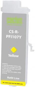 Картридж перезаправляемый струйный Cactus CS-R-PFI107Y желтый (260мл) для Canon imageProGRAF iPF670/680/685/770/780/785 без чипа - купить недорого с доставкой в интернет-магазине