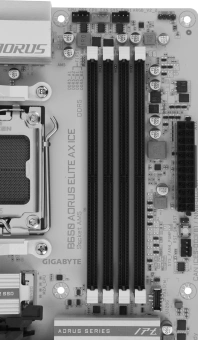 Материнская плата Gigabyte B650 A ELITE AX ICE SocketAM5 AMD B650 4xDDR5 ATX AC`97 8ch(7.1) 2.5Gg RAID+HDMI+DP - купить недорого с доставкой в интернет-магазине