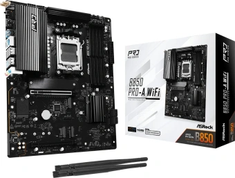 Материнская плата Asrock B850 PRO-A WIFI Socket AM5 AMD B850 4xDDR5 ATX AC`97 8ch(7.1) 2.5Gg RAID+HDMI - купить недорого с доставкой в интернет-магазине