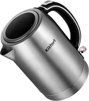 Чайник электрический Kitfort КТ-6175 1.7л. 2200Вт серебристый/черный корпус: металл/пластик - цена, купить или заказать с доставкой в интернет-магазине Чайник электрический Kitfort КТ-6175 1.7л. 2200Вт серебристый/черный корпус: металл/пластик - купить недорого с доставкой в интернет-магазине