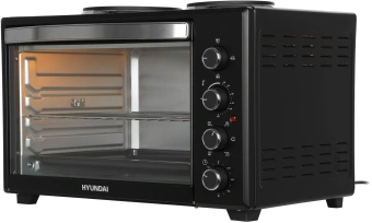 Мини-печь Hyundai MIO-HY099 45л. 1600Вт черный - купить недорого с доставкой в интернет-магазине
