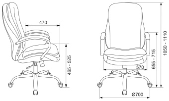 Кресло руководителя Бюрократ T-9950SL Fabric серый Alfa 44 крестов. металл хром - купить недорого с доставкой в интернет-магазине