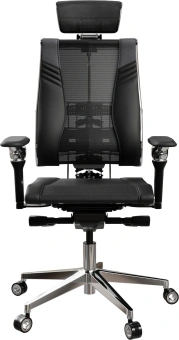 Кресло руководителя эргономичное Метта Yoga Spine Triumph B2 (Черный CC.50.15.13A) черный сиденье черный сет./экокожа с подголов. крестов.5-луч. металл хром - купить недорого с доставкой в интернет-магазине