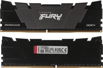 Память DDR4 2x8GB 3200MHz Kingston KF432C16RB2K2/16 Fury Renegade Black RTL Gaming PC4-25600 CL16 DIMM 288-pin 1.35В kit dual rank с радиатором Ret - купить недорого с доставкой в интернет-магазине