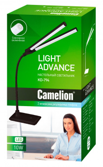 Светильник Camelion KD-794 C01 (12492) настольный на основание белый 10Вт - купить недорого с доставкой в интернет-магазине
