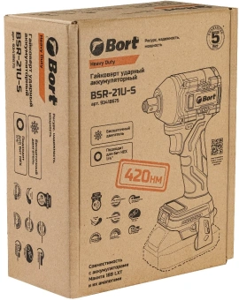 Гайковерт Bort BSR-21U-S аккум. патрон:шестигр.1/4"/квад.1/2" (93418675) - купить недорого с доставкой в интернет-магазине
