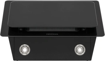 Вытяжка каминная Krona Liva 600 PB черный управление: кнопочное (1 мотор) - купить недорого с доставкой в интернет-магазине