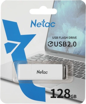 Флеш Диск Netac 128GB U185 NT03U185N-128G-20WH USB2.0 белый - купить недорого с доставкой в интернет-магазине