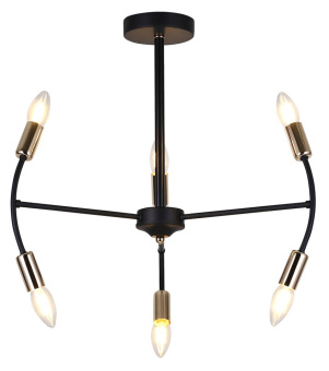 Люстра Hiper Tineo H122-6 потолоч. черный - купить недорого с доставкой в интернет-магазине