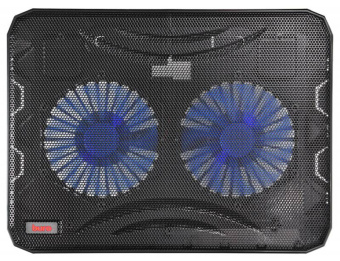 Подставка для ноутбука Buro BU-LCP156-B214 15.6"358x270x21мм 1xUSB 2x 140ммFAN 597г металлическая сетка/пластик черный - купить недорого с доставкой в интернет-магазине