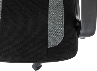 Кресло игровое Knight Optimum черный/серый с подголов. крестов. пластик - купить недорого с доставкой в интернет-магазине