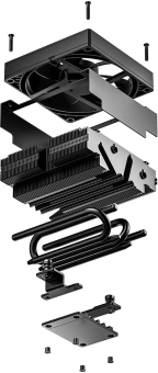 Устройство охлаждения(кулер) ID-Cooling IS-53-XT Soc-AM5/AM4/1200/1700/1851 черный 4-pin 14-33.2dB Al+Cu 120W 380gr Ret (IS-53-XT BLACK) - купить недорого с доставкой в интернет-магазине