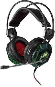 Наушники с микрофоном Оклик HS-L500G TOXIC черный 2.2м мониторные оголовье (472656) - купить недорого с доставкой в интернет-магазине