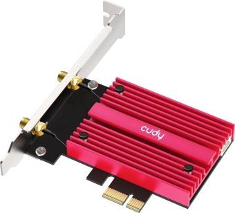 Сетевая карта Wi-Fi + Bluetooth Cudy WE9300S BE9300 PCI Express x1 (ант.внеш.съем) 2ант. - купить недорого с доставкой в интернет-магазине