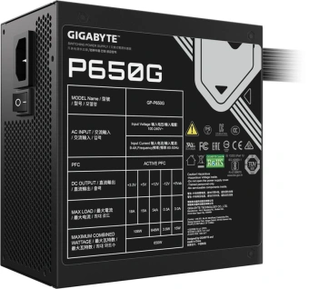 Блок питания Gigabyte ATX 650W GP-P650G 80+ gold (20+4pin) APFC 120mm fan 6xSATA RTL - купить недорого с доставкой в интернет-магазине