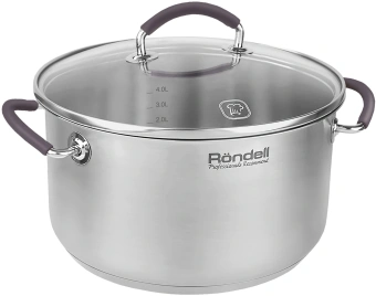 Кастрюля Rondell Akzent RDS-1389 5.1л. d=24см (с крышкой) стальной - купить недорого с доставкой в интернет-магазине