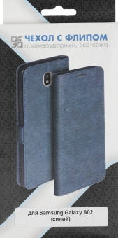 Чехол (флип-кейс) DF для Samsung Galaxy A02 sFlip-85 синий (DF SFLIP-85 (BLUE)) - купить недорого с доставкой в интернет-магазине