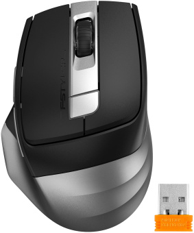 Мышь A4Tech Fstyler FB35CS серый/черный оптическая (2000dpi) silent беспроводная BT/Radio USB (5but) - купить недорого с доставкой в интернет-магазине
