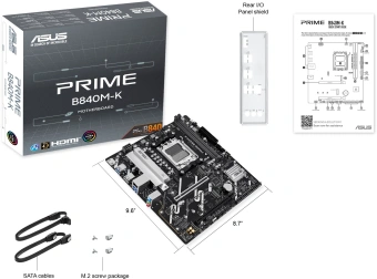 Материнская плата Asus PRIME B840M-K Socket AM5 AMD B840 2xDDR5 mATX AC`97 8ch(7.1) 2.5Gg RAID+HDMI - купить недорого с доставкой в интернет-магазине