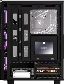 Корпус Formula Mana Geometry черный без БП ATX 3x120mm 1xUSB3.0 1xUSB3.1 audio bott PSU - купить недорого с доставкой в интернет-магазине