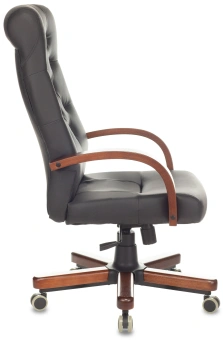 Кресло руководителя Бюрократ T-9928WALNUT/ECO черный экокожа крестов. металл/дерево - купить недорого с доставкой в интернет-магазине