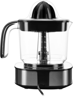 Соковыжималка цитрусовая Hyundai HY-JC4123 30Вт рез.сок.:1200мл. черный/нержавеющая сталь - купить недорого с доставкой в интернет-магазине