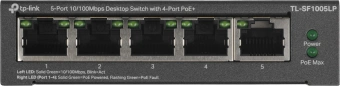 Коммутатор TP-Link TL-SF1005LP (L2) 5x100Мбит/с 4PoE 41W неуправляемый - купить недорого с доставкой в интернет-магазине