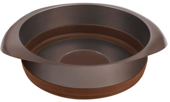 Форма для выпечки Rondell Mocco&Latte RDF-440 кругл. d=22см сталь/силикон коричневый - купить недорого с доставкой в интернет-магазине