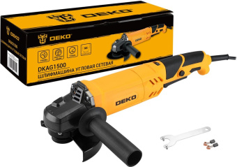 Углошлифовальная машина Deko DKAG1500 1500Вт 11500об/мин рез.шпин.:M14 d=125мм (063-4297) - купить недорого с доставкой в интернет-магазине