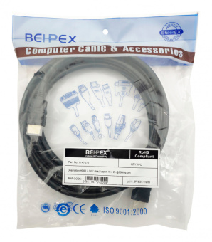 Кабель видео HDMI (m)/HDMI (m) 3м. черный - купить недорого с доставкой в интернет-магазине