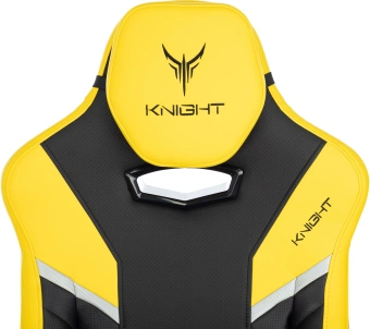 Кресло игровое Knight Thunder 5X черный/желтый экокожа крестов. металл - купить недорого с доставкой в интернет-магазине