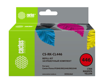 Заправочный набор Cactus CS-RK-CL446 многоцветный 3x30мл для Canon Pixma MG2440/MG2540 - купить недорого с доставкой в интернет-магазине
