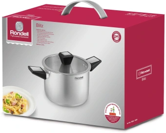 Кастрюля Rondell Blitz RDS-1889 3.2л. d=20см (с крышкой) стальной - купить недорого с доставкой в интернет-магазине