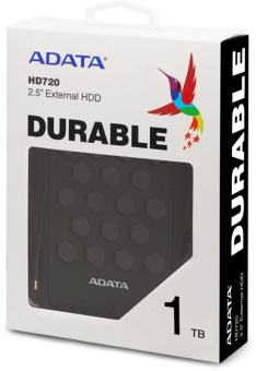 Жесткий диск A-Data USB 3.0 1TB AHD720-1TU31-CBK HD720 DashDrive Durable (5400rpm) 2.5" черный - купить недорого с доставкой в интернет-магазине