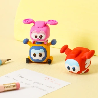 Ластик Deli EH325 Super Wings 40x30x30мм резина термопластичная ассорти блистер с европодвесом (1шт) - купить недорого с доставкой в интернет-магазине