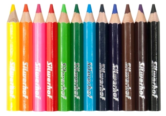 Карандаши цв. Silwerhof Jumbo Mini Веселые друзья 6мм шестигран. дерево ассорти 12цв. коробка/европод. - купить недорого с доставкой в интернет-магазине