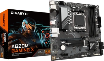 Материнская плата Gigabyte A620M GAMING X SocketAM5 AMD A620 4xDDR5 mATX AC`97 8ch(7.1) GbLAN RAID+HDMI+DP - купить недорого с доставкой в интернет-магазине