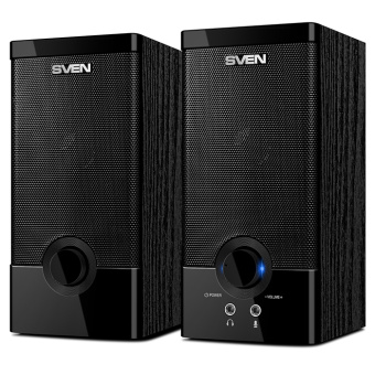 Колонки Sven SPS-603 2.0 черный 6Вт - купить недорого с доставкой в интернет-магазине