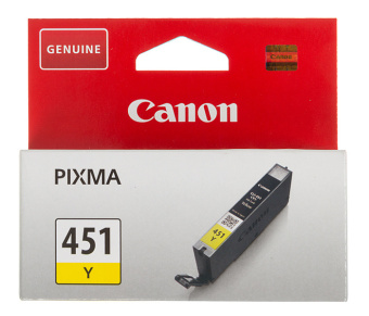 Картридж струйный Canon CLI-451Y 6526B001 желтый (329стр.) (7мл) для Canon Pixma iP7240/MG6340/MG5440 - купить недорого с доставкой в интернет-магазине
