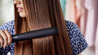 Выпрямитель Philips BHS378/00 черный/розовый макс.темп.:230С покрытие:керамико-кератиновое - купить недорого с доставкой в интернет-магазине