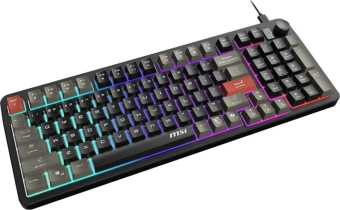 Клавиатура MSI GK110 черный/серый USB Multimedia for gamer LED (S11-04RU258-HH9) кабель 1.5м - купить недорого с доставкой в интернет-магазине