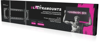 Кронштейн для телевизора Ultramounts UM851T черный 60"-120" макс.120кг настенный наклон - купить недорого с доставкой в интернет-магазине