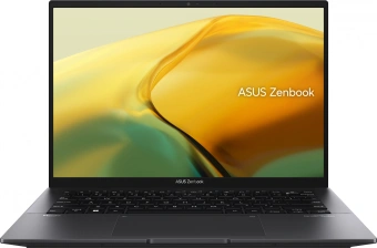 Ноутбук Asus Zenbook 14 UM3402YA-KP660 Ryzen 7 7730U 16Gb SSD1Tb AMD Radeon Graphics 14" IPS WQXGA (2560x1600) без ОС black WiFi BT Cam Bag (90NB0W95-M014W0) - купить недорого с доставкой в интернет-магазине