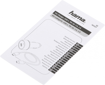 Автомобильное зар./устр. Hama H-183327 18W 3A (PD+QC) USB Type-C универсальное черный (00183327) - купить недорого с доставкой в интернет-магазине