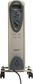 Радиатор масляный Oasis UT-10 1000Вт серый - купить недорого с доставкой в интернет-магазине