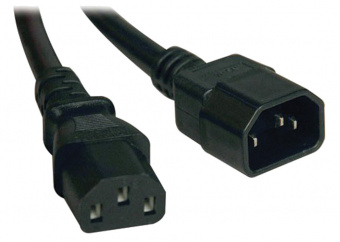 Шнур питания ITK PC-C13C14-2M C13-С14 проводник.:3x1.5мм2 2м 230В 10А (упак.:1шт) черный - купить недорого с доставкой в интернет-магазине