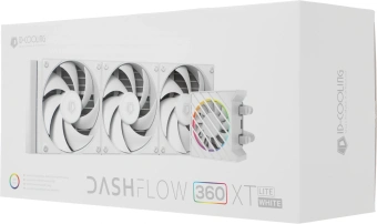 Система водяного охлаждения ID-Cooling Dashflow 360 XT Lite ARGB Soc-AM5/AM4/1151/1200/2066/1700 белый 4-pin 16-34dB Al+Cu 350W Ret (DASHFLOW 360 XT LITE WHITE) - купить недорого с доставкой в интернет-магазине