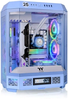 Корпус Thermaltake The Tower 600 Hydrangea голубой без БП ATX 13x120mm 9x140mm 4xUSB3.0 audio bott PSU - купить недорого с доставкой в интернет-магазине